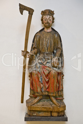 Pine figure of St. Olaf the Holy