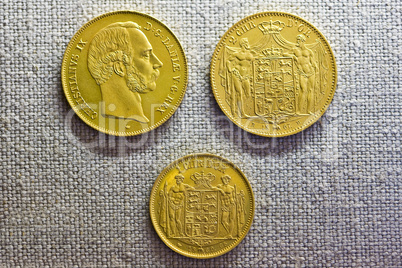 Old gold coins