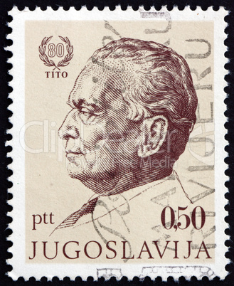 Postage stamp Yugoslavia 1972 Marshal Tito by Jakac