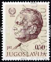 Postage stamp Yugoslavia 1972 Marshal Tito by Jakac