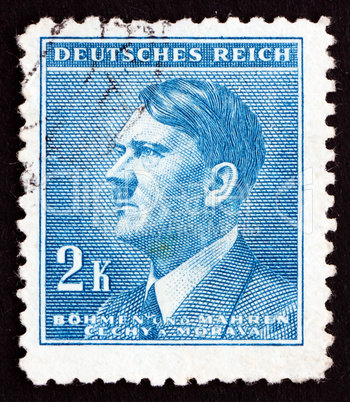 Postage stamp Czechoslovakia 1942 Adolf Hitler