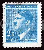 Postage stamp Czechoslovakia 1942 Adolf Hitler