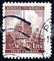 Postage stamp Czechoslovakia 1939 Cathedral at Brno