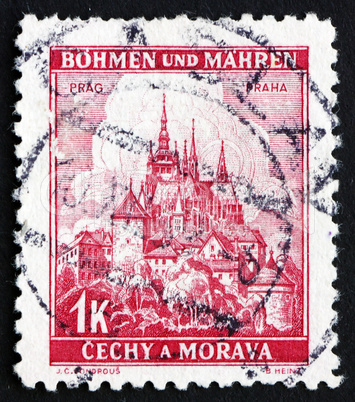 Postage stamp Czechoslovakia 1939 Cathedral at Prague
