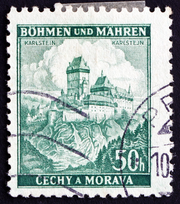 Postage stamp Czechoslovakia 1939 Karlstein Castle