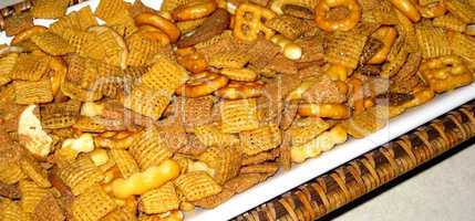 Snack Tray, Pretzels and Crackers