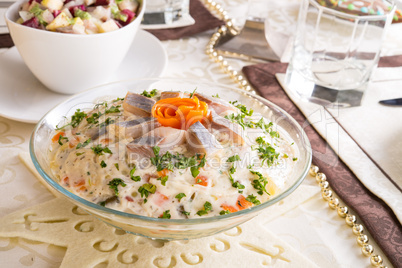 vegetables -  herring salad