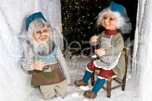 Christmas pixies man and woman