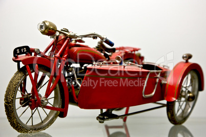 Toy motor cycle and sidecar