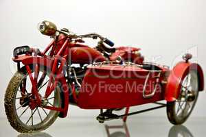 Toy motor cycle and sidecar