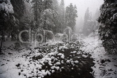 SNOWY MERCED RIVER