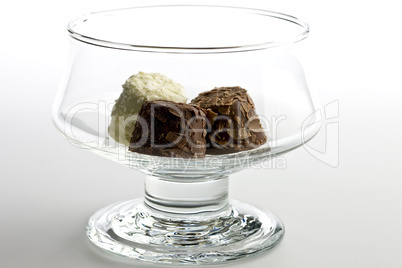 Glass of Chocolate with truffle fil