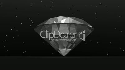 Diamond in the dark - 3D render