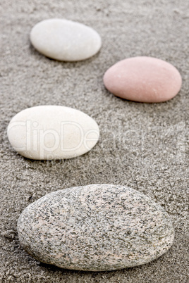 Step stones on the beach
