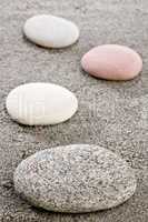 Step stones on the beach