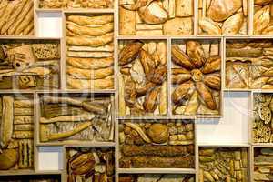 Bread art on the wall