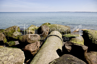 Sewer pipe ending in the sea