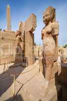 Statues in Karnak Temple. Luxor, Egypt