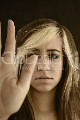 Unhappy young woman