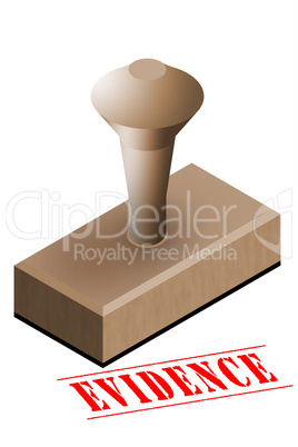 Evidence office rubber stamp