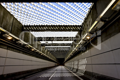 Inside the tunnel