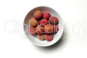 Bowl of Chinese lychee fruit