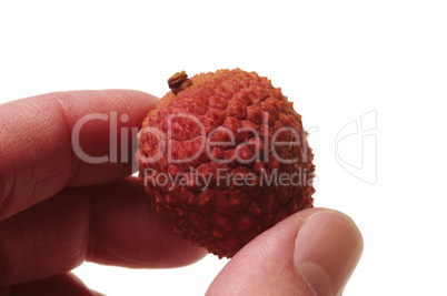 Closeup of Chinese lychee fruit