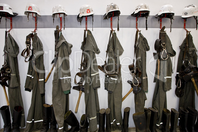 Firefighters coat rack