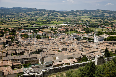 Looking down the Gubbio valley from