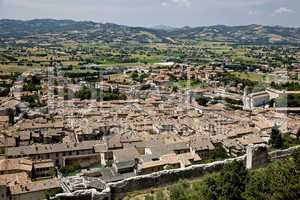 Looking down the Gubbio valley from