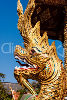 Naga in Wat Phra Singh, Chiang Mai, Thailand