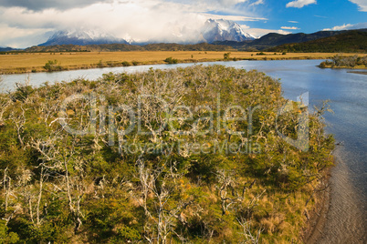 A view over the Rio Serrano in Chile's Torres del Paine National Park.
