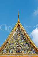 Detail of temple roof in Bangkok, Thailand