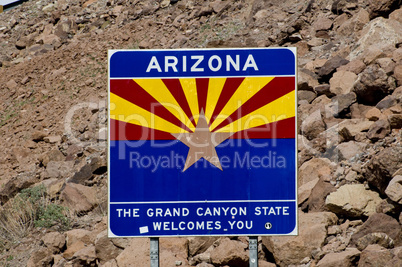 Arizona state welcome sign