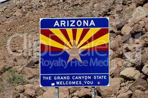 Arizona state welcome sign
