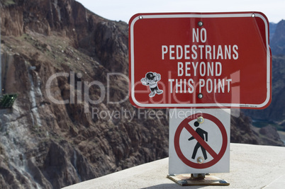 No pedestrian sign