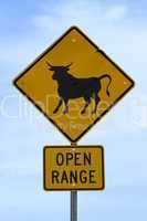 Open range sign