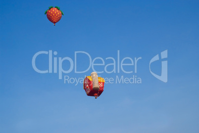 Blue sky with balloons