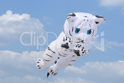 Kite shaped as a white tiger cub