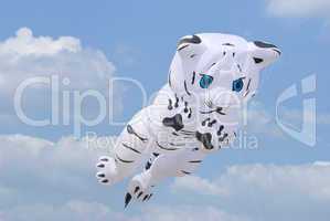 Kite shaped as a white tiger cub