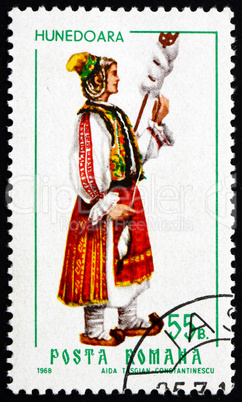 Postage stamp Romania 1968 Woman from Hunedoara, Costume