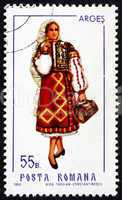 Postage stamp Romania 1969 Woman from Arges, Costume