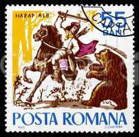 Postage stamp Romania 1965 Harap Alb and the Bear