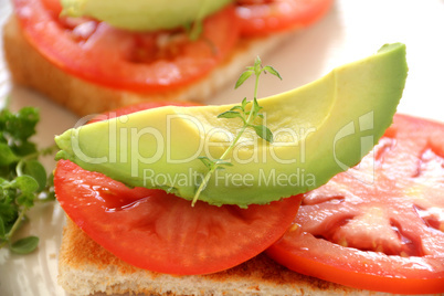 Avocado On Tomato