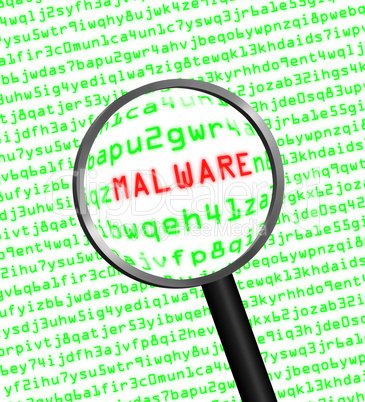 Magnifying glass locating malware i