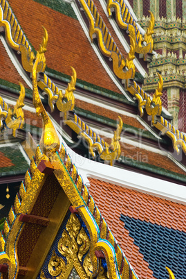 Roof details at Wat Phra Kaeo in Ba