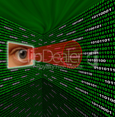 Spyware eye scanning binary code wi