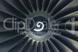 Detail of jet engine