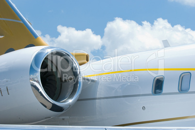 Rear details of business jet