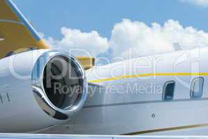 Rear details of business jet